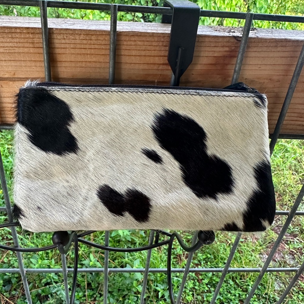 Countryside Co. black/brown & white cowhide wallet